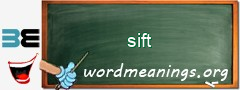 WordMeaning blackboard for sift